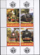 Burundi 1999 Train, Locomotives, Perf. Block, MNH S.002 - Neufs