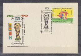 Plic Cu Stampila Speciala  C.M.Fotbal ITALIA 90 - Lettres & Documents