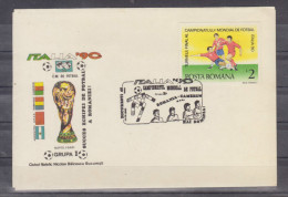 Plic Cu Stampila Speciala  C.M.Fotbal ITALIA 90 - Lettres & Documents