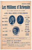 Le Millions D´Arlequin, Bertal-Maubon, Drigo, Valiès, Flor, Reine Chanteix, Brezzo, Sérénade Du Ballet, Partition Chant - Gesang (solo)