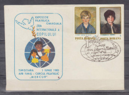 Plic Cu Stampila Speciala  Ziua Int. A Copilului 1985 - Lettres & Documents