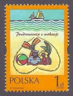 Poland Polska 2001 Timbres De Messages - "Bonnes Vacances", Greetings, Messaggi Augurali, Beach, Ships MNH - Ongebruikt