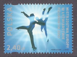 Poland Polska 2007 European Skating Championship, Varsavia - Sport, Patinage Artistique, Pattinaggio,dance MNH - Unused Stamps