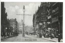 Postcard Leeds Boar Lane 1907 White Horse Restaurant Melbourne Hotel Yorkshire Repro - Leeds