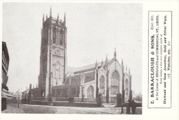 Postcard Leeds Parish Church 1905 St Peter's Yorkshire Zacaria Barraclough & Son Repro - Leeds