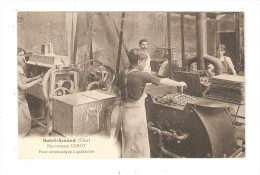 CPA : 18 -Saint Amand Montrond - Biscuiterie LEROY : Four Automatique à Gaufrettes - Machines - Ouvriers - RARE - Saint-Amand-Montrond