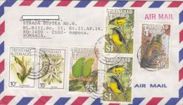 STAMPS ON COVER, NICE FRANKING, FLOWERS, BIRDS, 1994, TRINIDAD TOBAGO - Trinité & Tobago (1962-...)