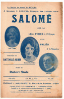 Salomé, Battaille-Henri, Robert Stolz,, Lina Tyber, Valiès, Reine Chanteix, Watson, Fox-trot, Partition Chant - Vocals