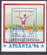 Sahara OCC R.A.S.D 1996 Sport, Olympics, Perf. Sheet, Used AB.018 - Vignettes De Fantaisie