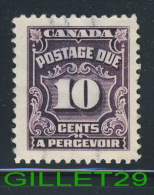 CANADA STAMPS - POSTAGE DUE - À PERCEVOIR - SCOTT No J20 - 1935 - 0.10 CENTS - USED - - Port Dû (Taxe)