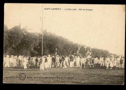 CPA GUYANE SAINT LAURENT 14 Juillet 1908 Mat De Cocagne , Animée - Saint Laurent Du Maroni