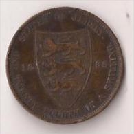 STATES OF JERSEY 1888 ONE TWENTY FOURTH OF A SHILLING  VICTORIA - Jersey