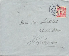 Sweden LUND 1919 Cover Brief Via JÖNKÖPING To HUSKVARNA (Arrival) König Gustaf V. Stamp (2 Scans) - Cartas & Documentos