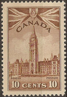 CANADA 1942 10c Parliament SG 383 HM #BZ76 - Unused Stamps