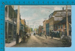 Sherbrooke Quebec  ( Streetcar Tramway Sur La Rue Wellington "COVER Stanstead . 1908  )  2 Scans - Sherbrooke