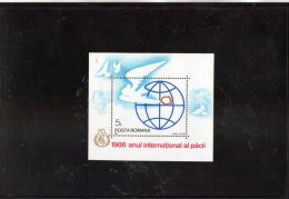 1986 - Annee Int. De La Paix MI Bl 228 Et Yv Bf 185 MNH - Unused Stamps