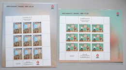 Grönland 660/1 Fa 637/8 Kleinbogen/sheet ++/mnh, EUROPA/CEPT 2014, Musikinstrumente - Postzegelboekjes