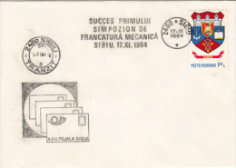 MECANICHAL FRANKING SYMPOSIUM, SPECIAL COVER, 1984, ROMANIA - Lettres & Documents