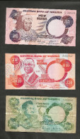 [NC] NIGERIA - CENTRAL BANK Of NIGERIA - 5 / 10 / 20 NAIRA - LOT Of 3 DIFFERENT BANKNOTES - Nigeria