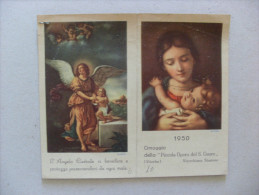 Calendarietto/calendario Santino Omaggio "Piccola Opera Del S. Cuore" Vitorchiano Stazione - Viterbo 1950 - Groot Formaat: 1941-60