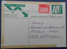 SUISSE - CP Entier Postal De 1981, Complété D'un Timbre 'Édifices" De 1968 - Lettres & Documents