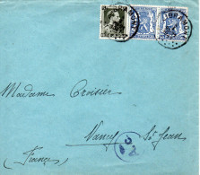 BELGIQUE LETTRE CENSUREE POUR LA FRANCE 1941 - Guerra '40-'45 (Storia Postale)