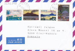 AIR MAIL, ISLANDS STAMPS ON COVER, NICE FRANKING, 2009, JAPAN - Briefe U. Dokumente