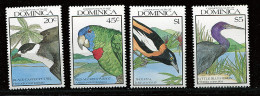 Dominique ** N° 1211 à 1214 - Oiseaux - Dominique (1978-...)