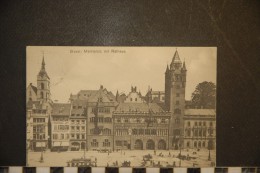 CP, Suisse, Basel Marktplatz Mit Rathaus N°3114 Edition Franco Suisse Berne 1911 - Other & Unclassified