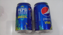 Vietnam Pepsi Cola 330ml Empty Can - Brazil World Cup 2014 -  Opened At Bottom - Lattine