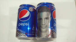 Vietnam Pepsi Cola 330ml Empty Can - World Cup 2014 / Van Persie Of Netherland -  Opened At Bottom - Cans