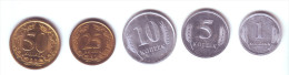 Transnistria 5 Coins Lot - Moldova