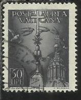 VATICANO VATIKAN VATICAN 1947 POSTA AEREA AIR MAIL SOGGETTI VARI LIRE 50 USATO USED - Posta Aerea