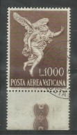 VATICANO VATIKAN VATICAN 1962 POSTA AEREA AIR MAIL ARCANGELO GABRIELE ARCHANGEL GABRIEL LIRE 1000 USATO USED - Luftpost