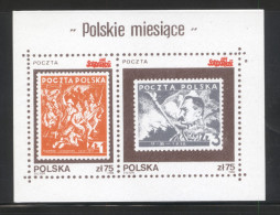 POLAND SOLIDARITY SOLIDARNOSC 1986 POLISH MONTHS NOVEMBER POLISH INDEPENDENCE MS PILSUDSKI STAMPS ON STAMPS - Viñetas Solidarnosc