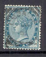 INDIA, Squared Circle Postmark ´UMBALLA ´ On Q Victoria Stamp - 1882-1901 Empire