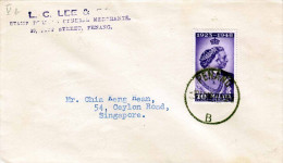 MALAYA 1948, 10C Auf Brief Von Panang Nach Singapore - Federation Of Malaya