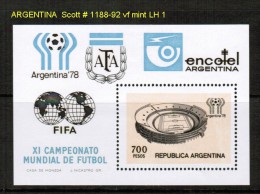 ARGENTINA   Scott  # 1188-92*  VF MINT LH - Nuovi