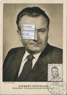 JF0635 Czechoslovakia 1951 President Gottwald Photography Maximum Card MNH - Aerogrammi