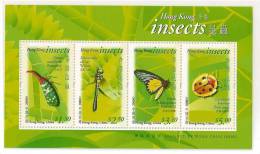 2000 Hong Kong Insects Stamps S/s Insect Butterfly Dragonfly Beetle - Unused Stamps