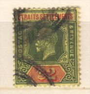 W1116 - MALACCA 1921 , Edoardo VII Yvert N. 182 Fil CA Corsivo Mult - Straits Settlements