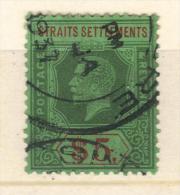 W1118 - MALACCA 1921 , Edoardo VII Yvert N. 182A Fil CA Corsivo Mult - Straits Settlements