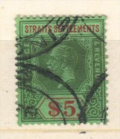 W1119 - MALACCA 1921 , Edoardo VII Yvert N. 182A Fil CA Corsivo Mult - Straits Settlements