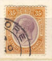 W1121 - MALACCA 1921 , Edoardo VII Yvert N. 179 Fil CA Corsivo Mult - Straits Settlements