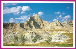 Badlands National Park Mountains SD South Dakota 1990s Nice Scenic Postcard - Autres & Non Classés