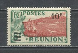 REUNION 1924 N° 107 * Neuf  = MH  Infime Trace De Charnière  Cote 22 € Sainte Rose Volcan Vulcano Bateaux Sealboat - Neufs