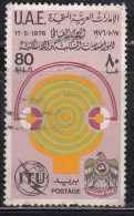 U.A.E. 1976 Used, 80 F Telecomunication Day, ITU Emblem, UAE Telecom, Headphone, - United Arab Emirates (General)