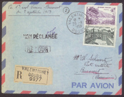 1959 First Flight Registered Cover To Bucarest - Premiers Vols