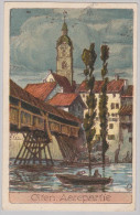 SO OLTEN 1913-XI-12 Olten Aarepartie Künstlerkarte J. Meier - Olten