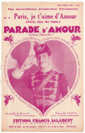 Paris, Je T'aime D´amour, Opérette Film Parade D´amour, Battaille-Henri, Victor Schertzinger, Maurice Chevalier - Vocals